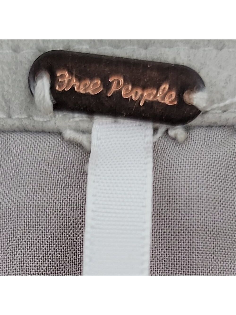 Free People NWT Faux Suede Mini Skirt Size 10 | Stone Gray Wrap Belted - Picture 8 of 13